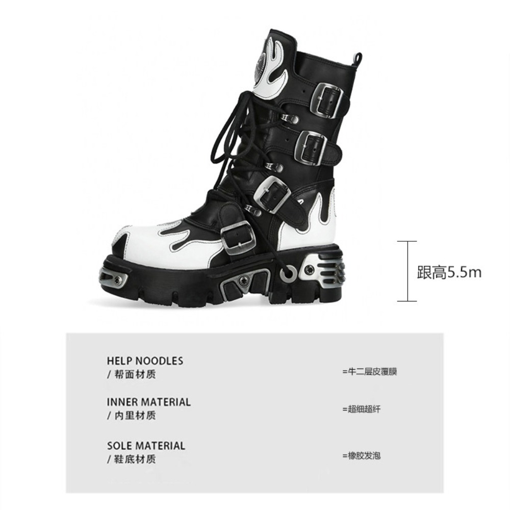 Fashion New Men's Flame Metal  - Women'S Fashion Riding Boots review and price