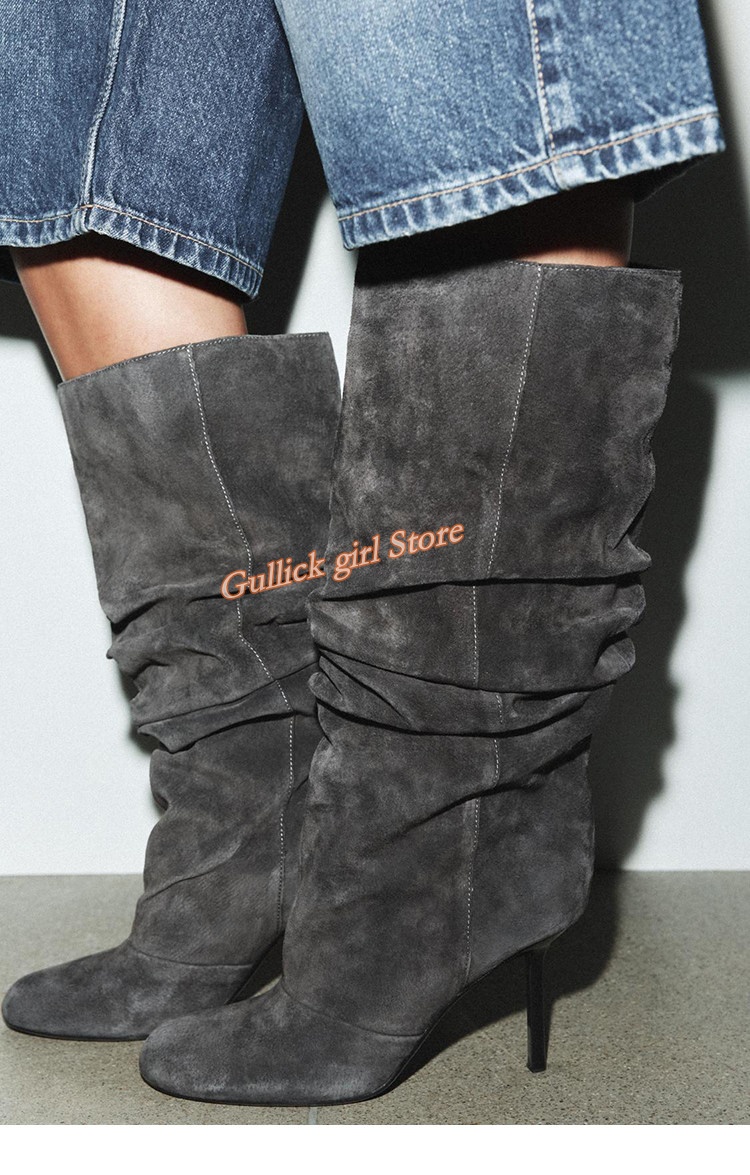 Suede Slouchy Knee High Boots  - Women'S Fashion Winter 2026 review and price