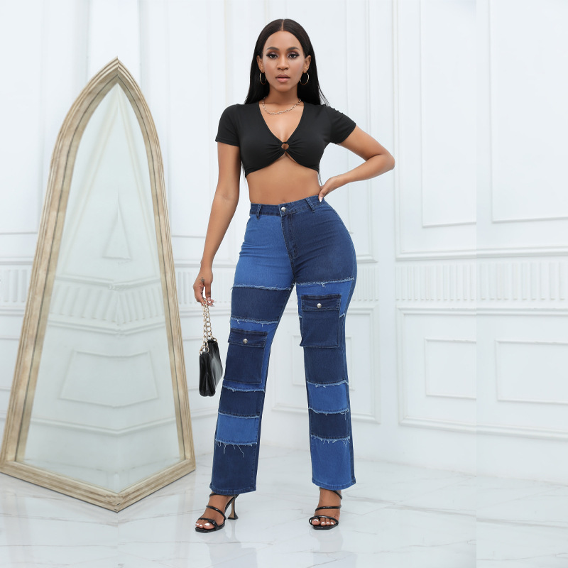 Utility Style Color Block Mult - Women'S Fashion Utility Pants review and price