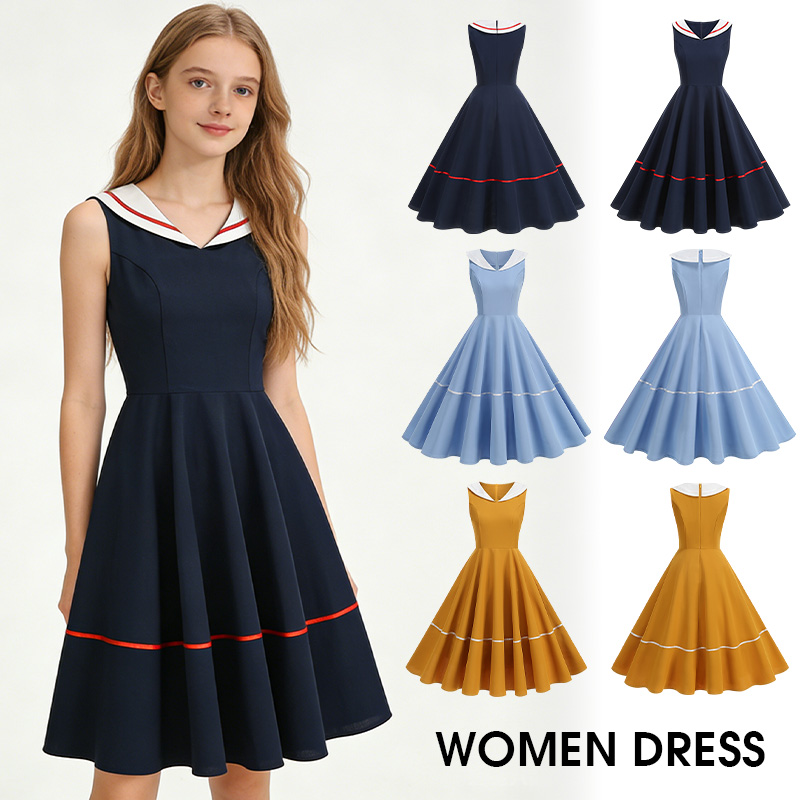 50s 60s Vintage Navy Style Dr - Women'S Fashion Of The 60S review and price