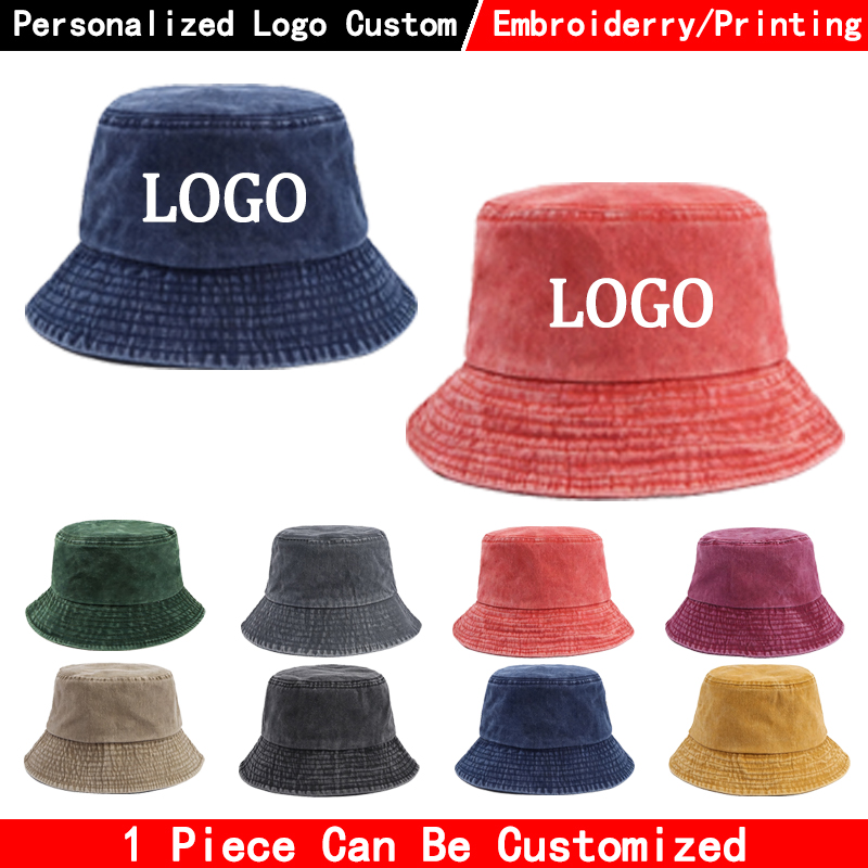 Custom logo Denim Bucket Hat F - Women Fashion Logo review and price