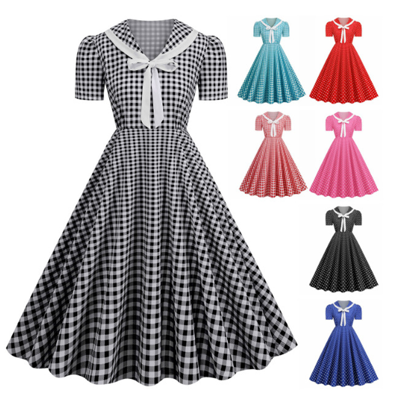 Polka Dot Printed Vintage Larg - Women'S Fashion Of The 60S review and price