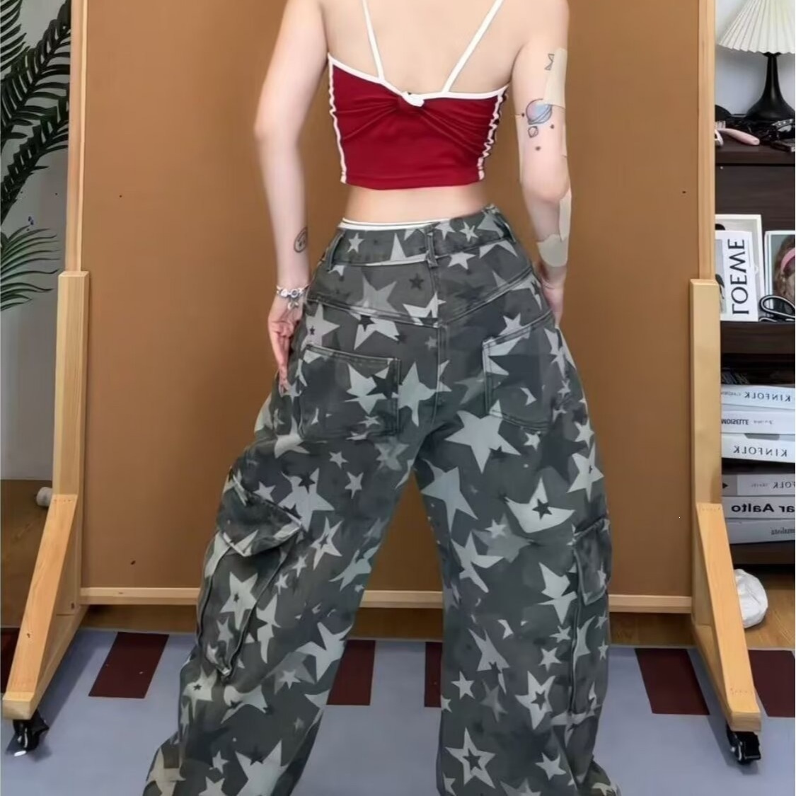 Women's Camo Cargo Pants High  - Women'S Fashion Utility Pants review and price