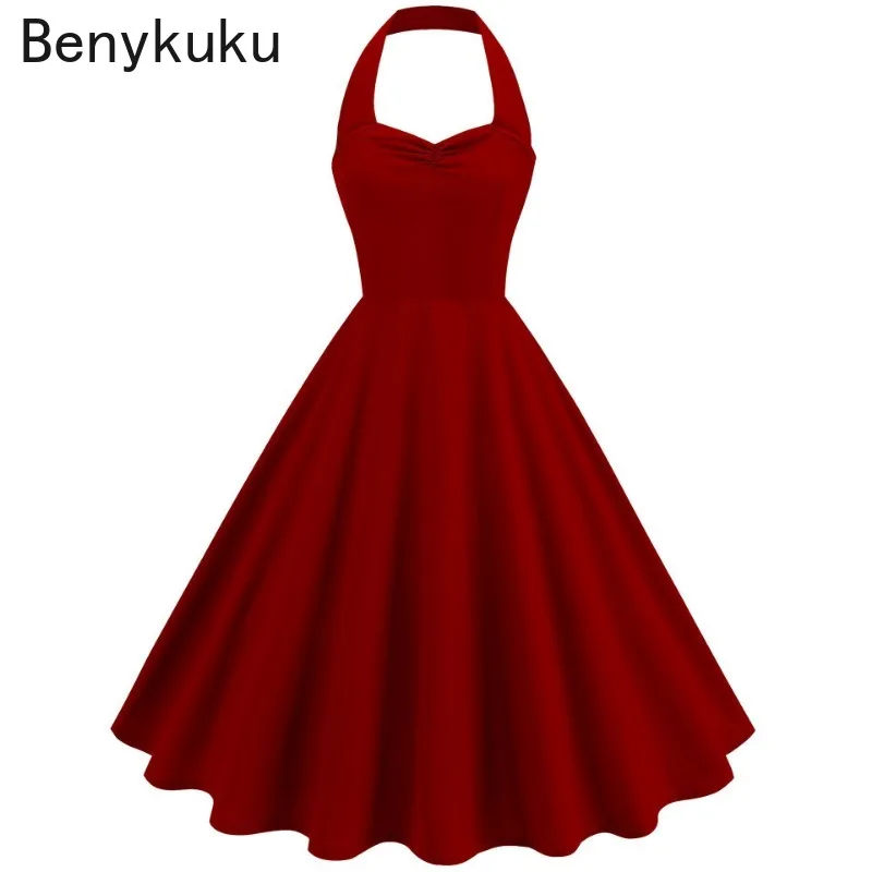 Solid Backless Pin Up 50s 60s  - Women'S Fashion Of The 60S review and price