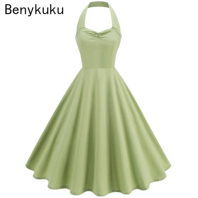 Solid Backless Pin Up 50s 60s  - Women'S Fashion Of The 60S review and price