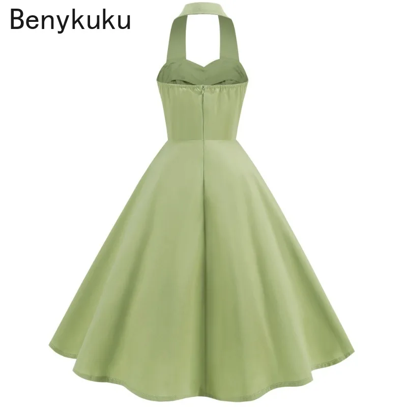 Solid Backless Pin Up 50s 60s  - Women'S Fashion Of The 60S review and price